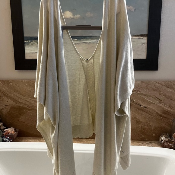lululemon athletica Sweaters - Lululemon Free To Coast Wrap, Creme